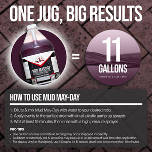 Southeast Softwash Mud May-Day Stain Remover