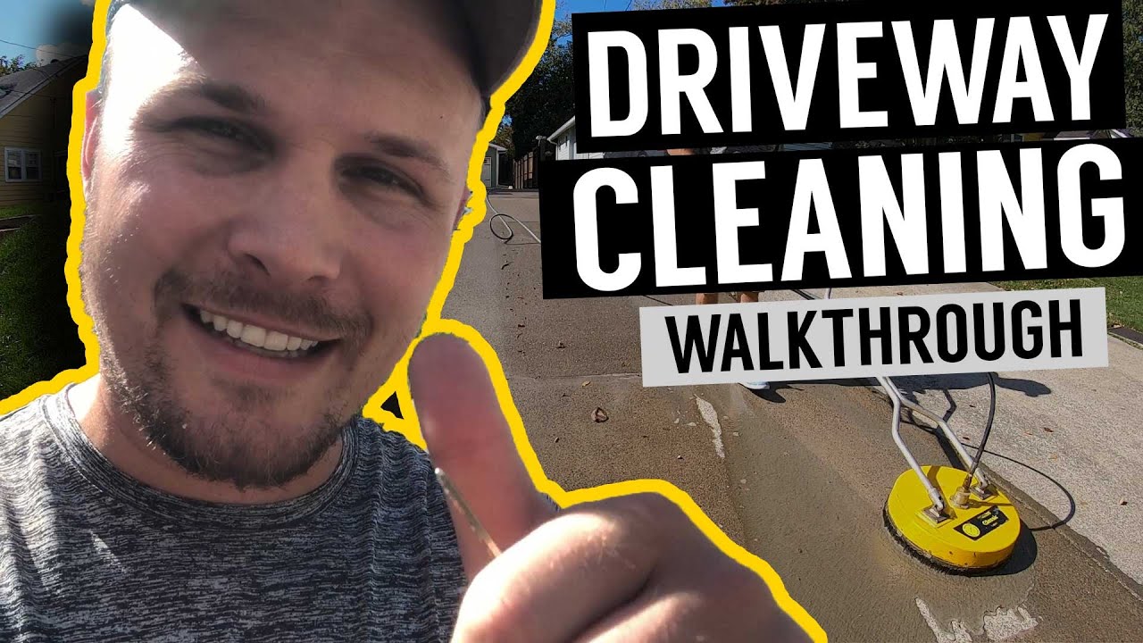 Driveway Cleaning Walkthrough | Pressure Washing [Drone]