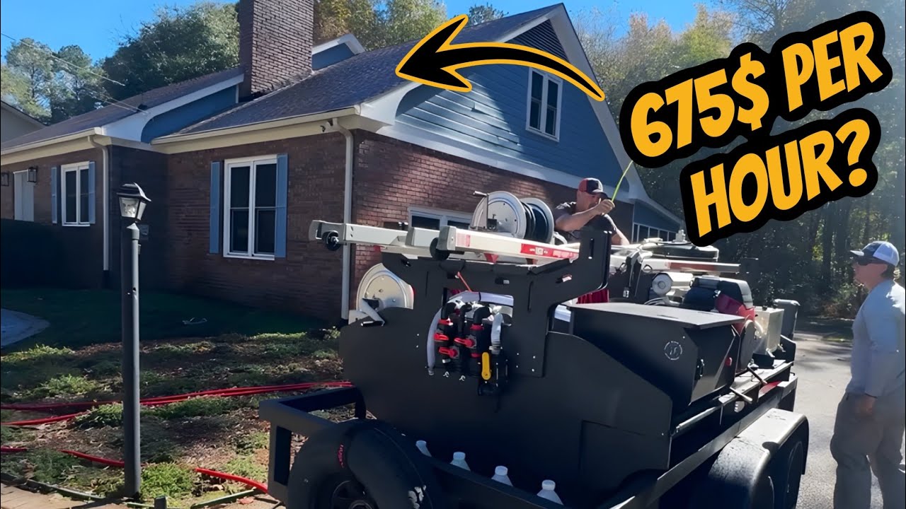 Let’s Clean a Roof with the Trailer Pod SoftWash System.