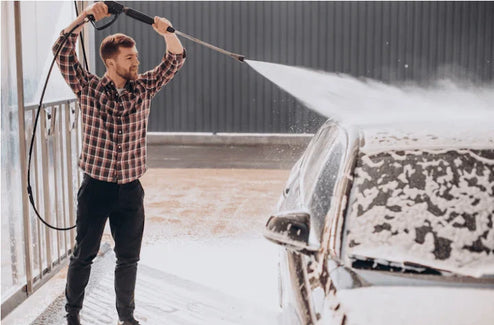 is it safe to use a pressure washer on your car