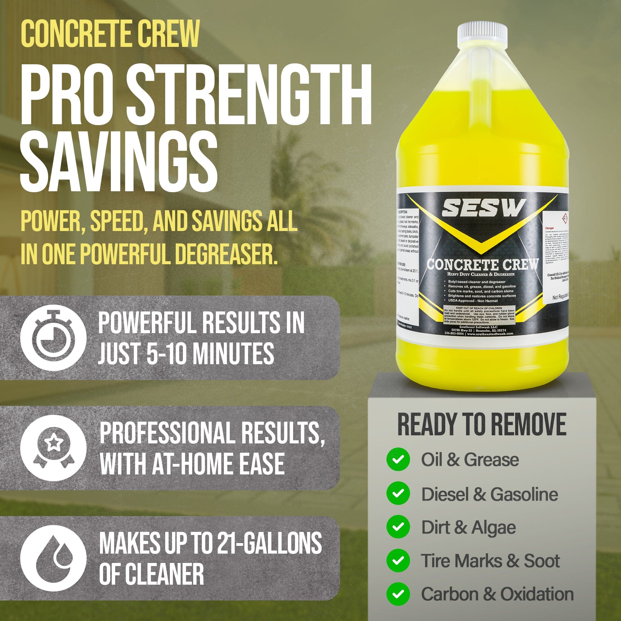 SESW Concrete Crew™ Cleaner & Degreaser – Power, Speed, and Savings in One Formula