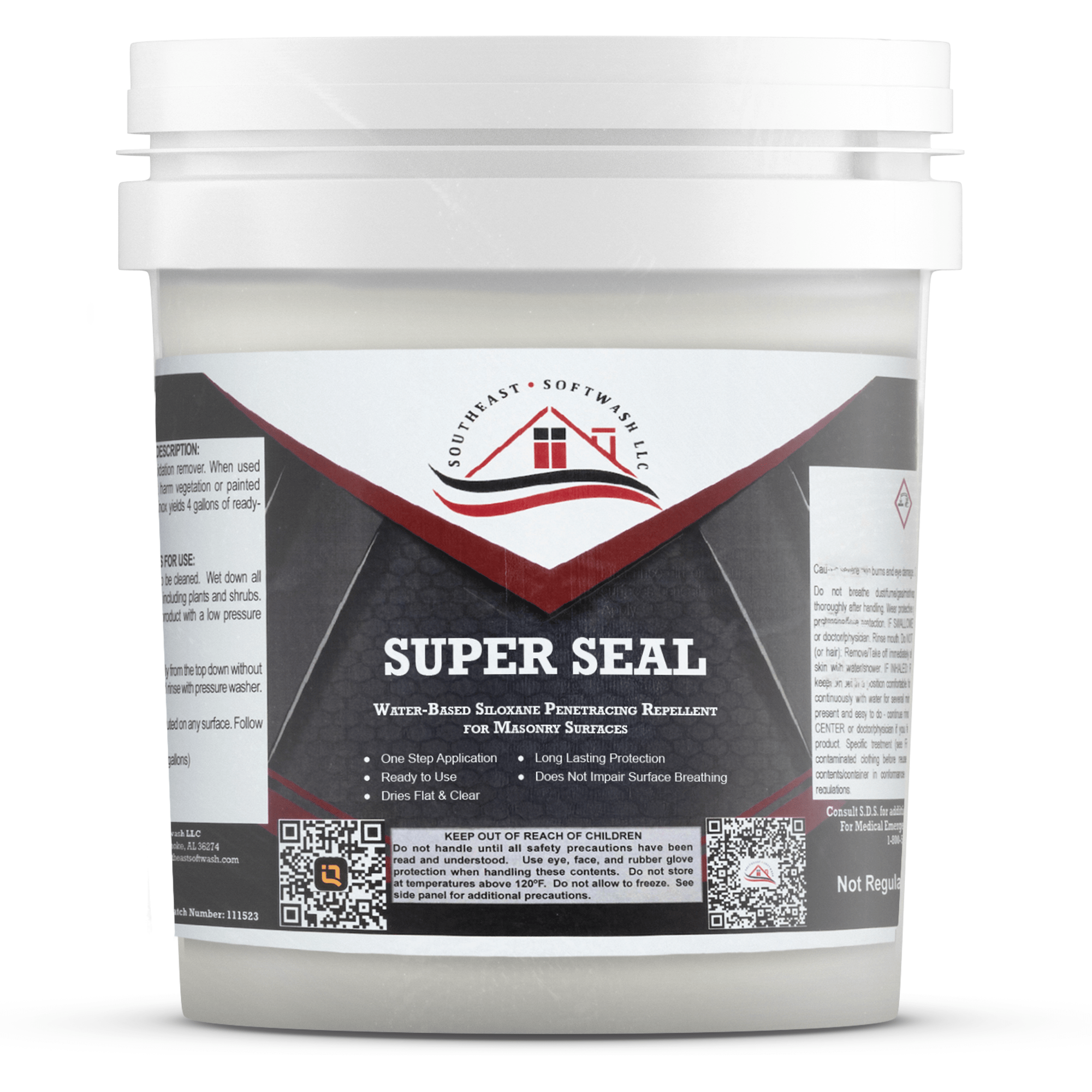 Southeast Softwash 5 Gallon Super Seal Water-Based Siloxane Concrete Sealer