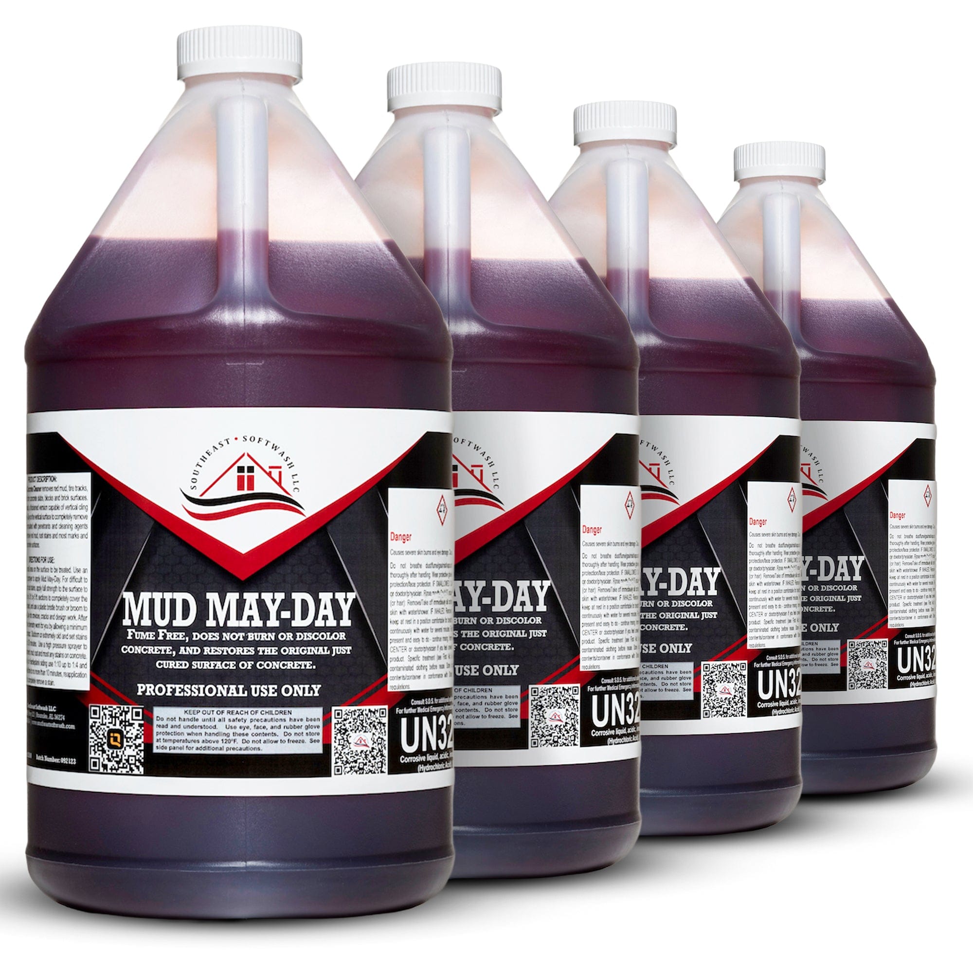 Southeast Softwash Case (4 gallons) Mud May-Day Stain Remover