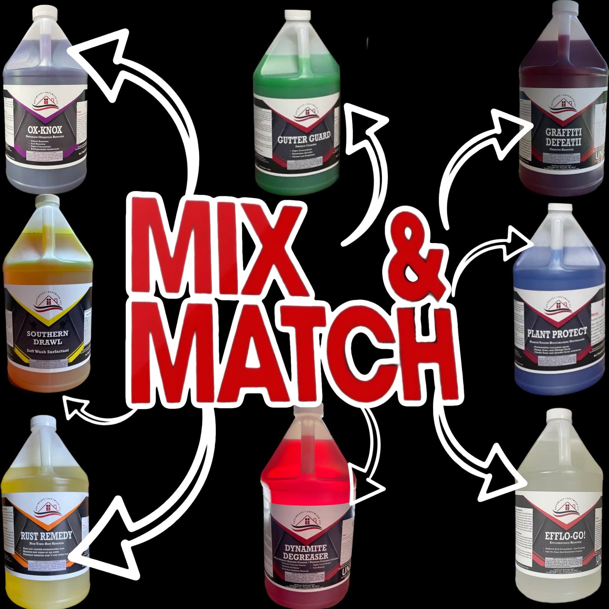 Southeast Softwash Mix & Match Chemical Case w/ Hazmat