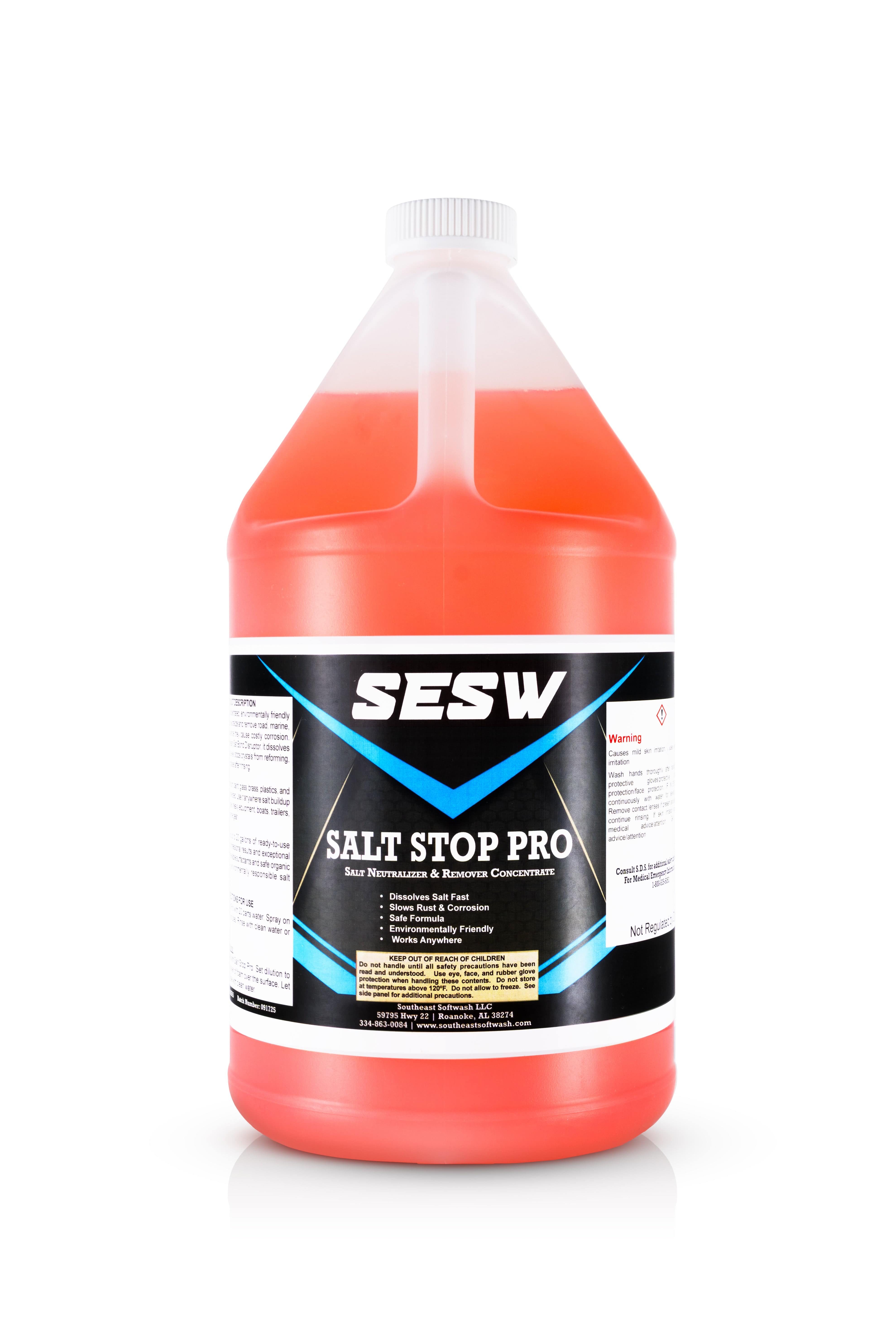 Southeast Softwash Salt Stop Pro – Best Road Salt Neutralizer & Remover for Vehicles, Equipment, Boats, and More – Safe & Eco-Friendly Concentrate