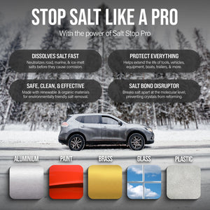 Southeast Softwash Salt Stop Pro – Best Road Salt Neutralizer & Remover for Vehicles, Equipment, Boats, and More – Safe & Eco-Friendly Concentrate