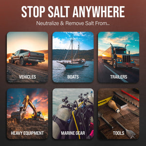Southeast Softwash Salt Stop Pro – Best Road Salt Neutralizer & Remover for Vehicles, Equipment, Boats, and More – Safe & Eco-Friendly Concentrate
