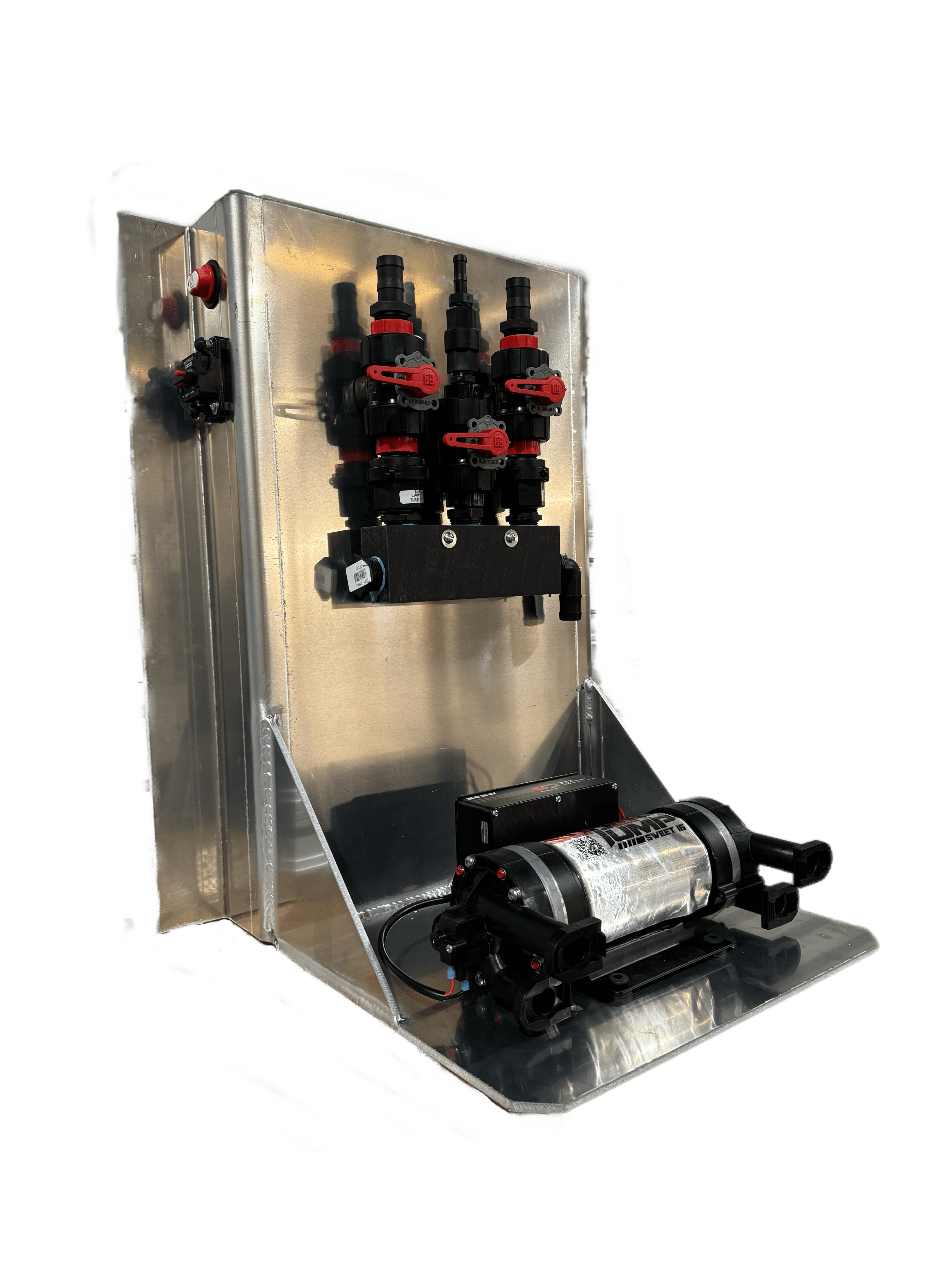 Southeast Softwash Single System Shelf Sweet16 EZ-Mount Pump and Blend Manifold Shelf