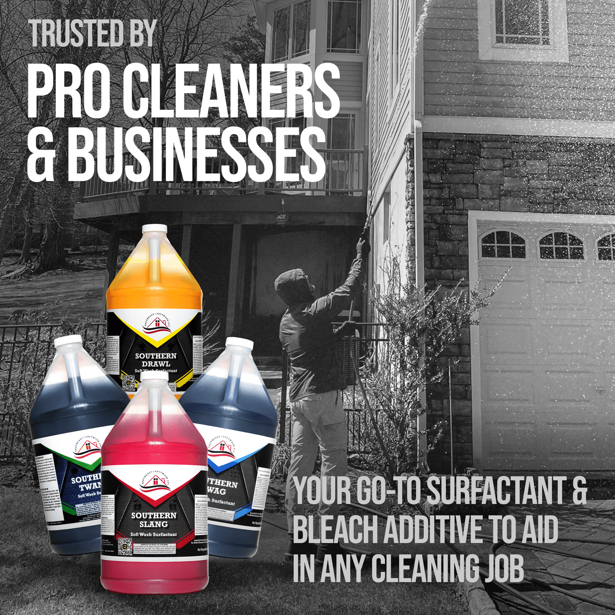 Soft Wash Surfactant Variety Pack - Bleach Additive for Pressure ...