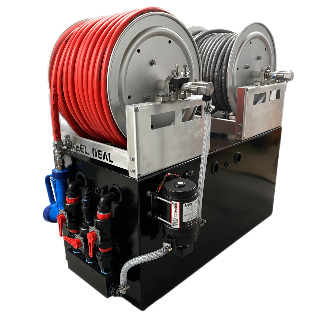 Contained Rinse Machine Red General Pump YG1635SR PA RB65 High Flow Wash Down Soft Wash Spray ...
